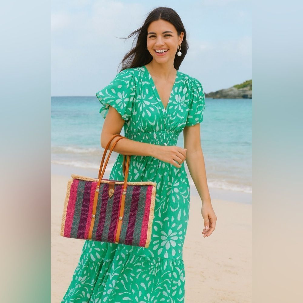 Vintage Woven Raffia Bag
